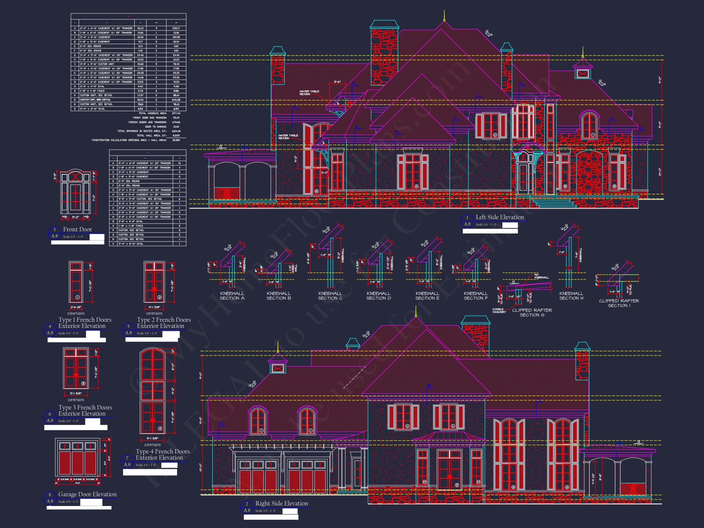 Luxury European Traditional Home Plan & Blueprint Designs