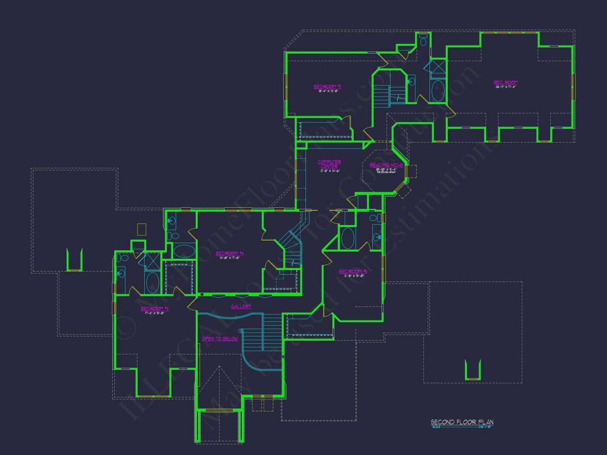 Luxury French Country house Plan with Elegant CAD Designs