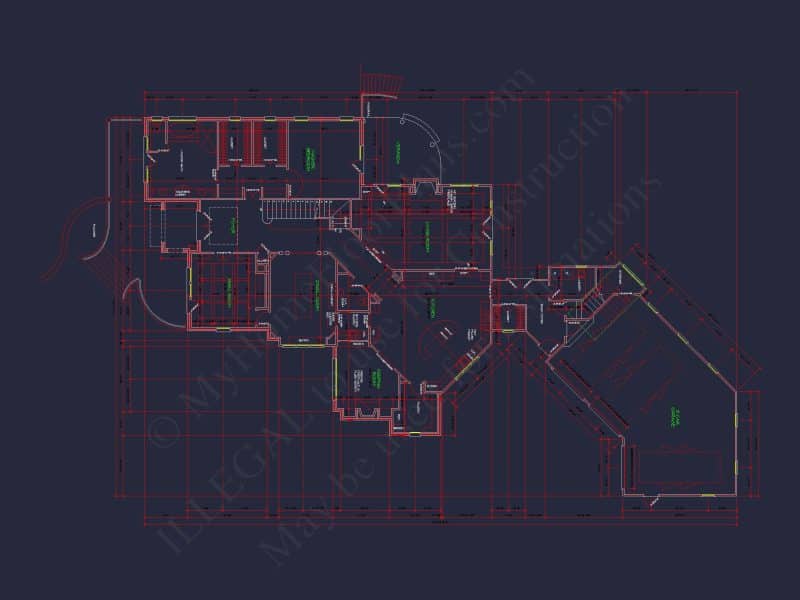 Luxury French Provincial house Plan with 5 Bedrooms and Open Layout