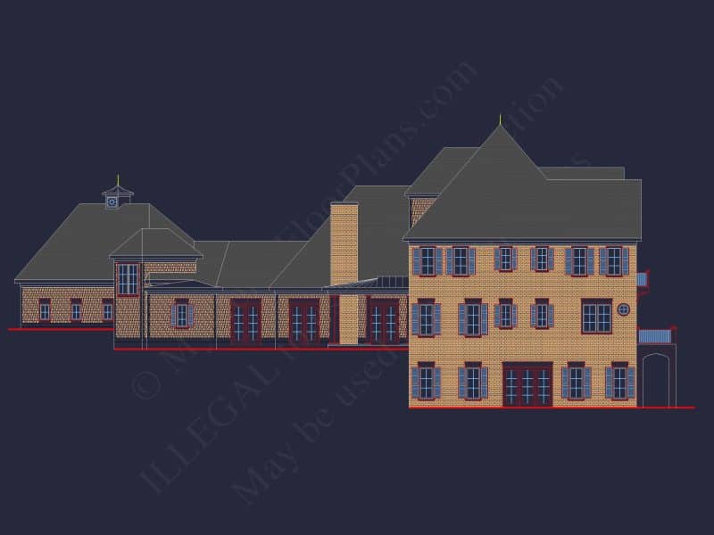 Luxury French Provincial house Plan with 5 Bedrooms and Open Layout