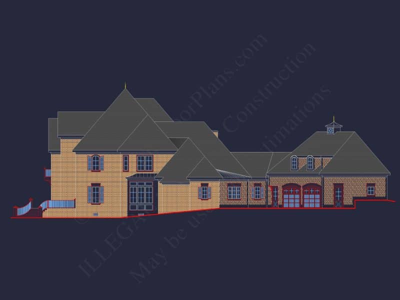 Luxury French Provincial house Plan with 5 Bedrooms and Open Layout