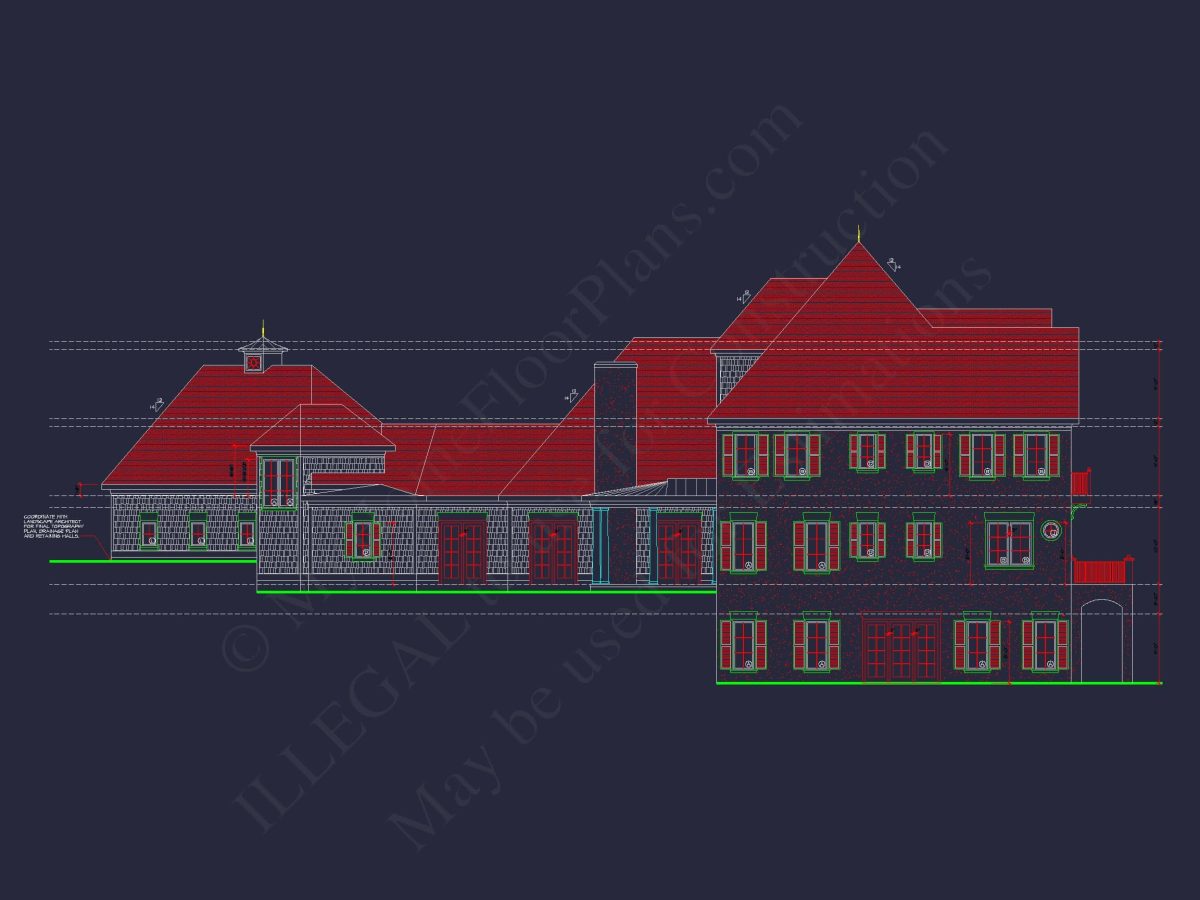 Luxury French Provincial house Plan with 5 Bedrooms and Open Layout