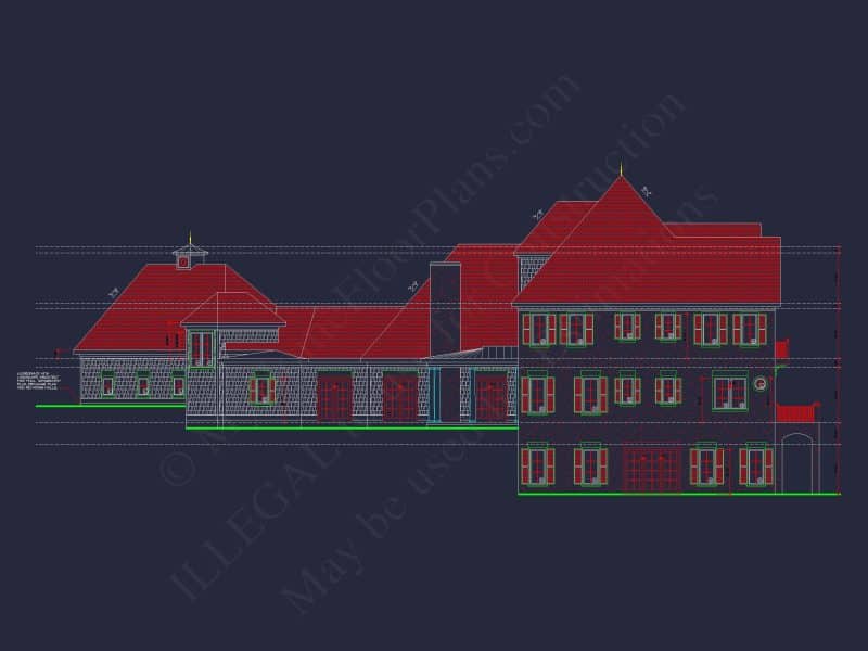 Luxury French Provincial house Plan with 5 Bedrooms and Open Layout