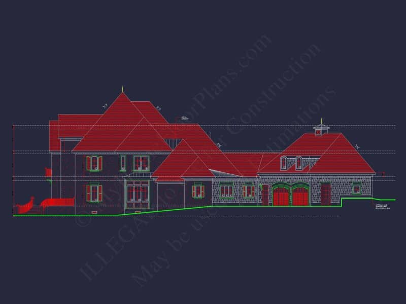 Luxury French Provincial house Plan with 5 Bedrooms and Open Layout