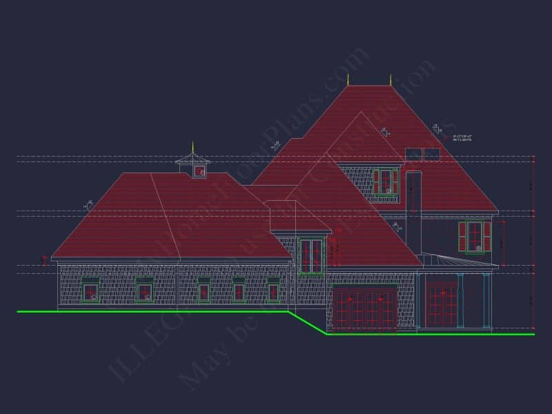 Luxury French Provincial house Plan with 5 Bedrooms and Open Layout
