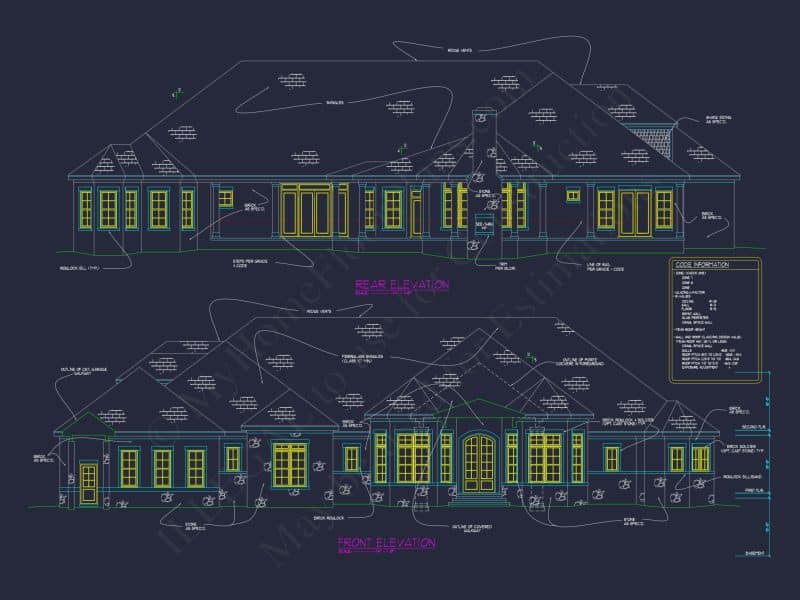 Luxury house Blueprint with Stunning CAD Floor Plan Designs