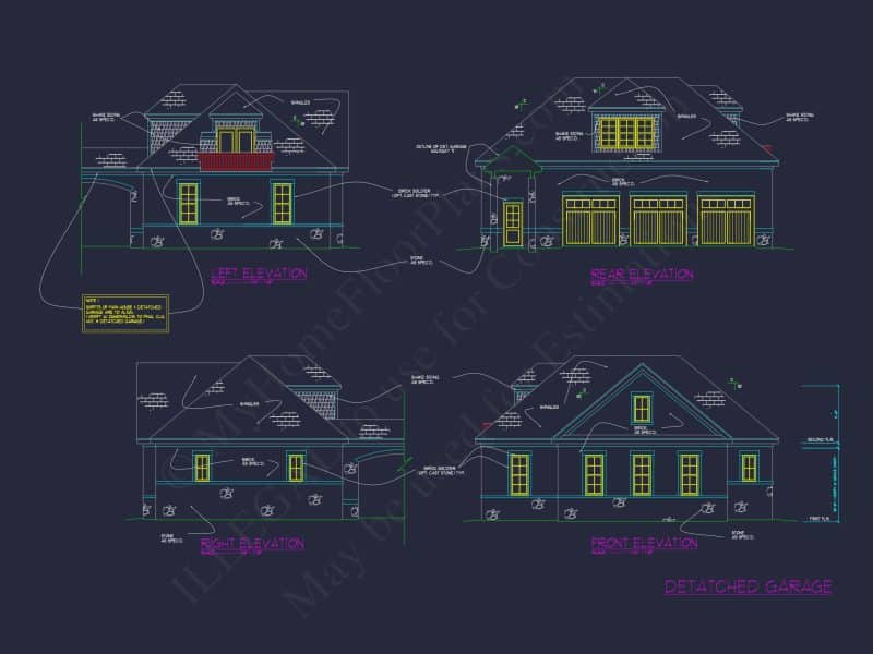 Luxury house Blueprint with Stunning CAD Floor Plan Designs