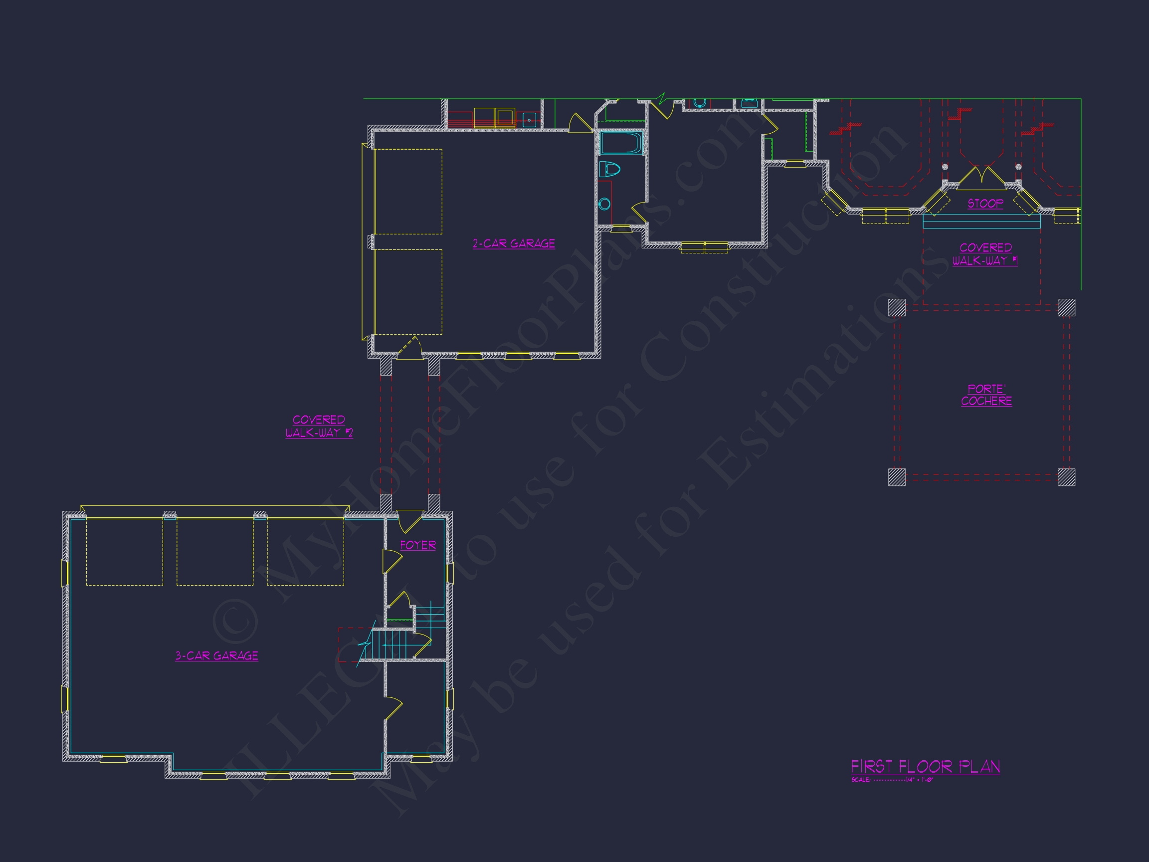 Luxury Home Blueprint with Stunning CAD Floor Plan Designs