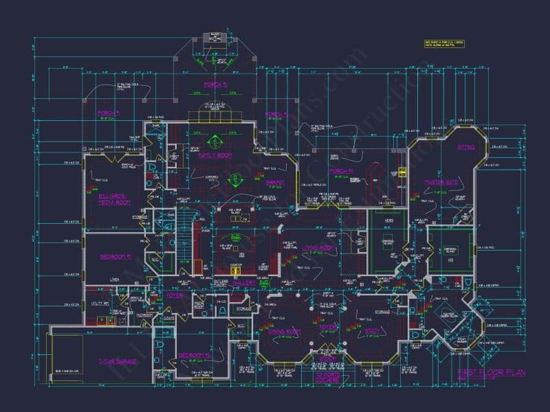 Luxury house Blueprint with Stunning CAD Floor Plan Designs
