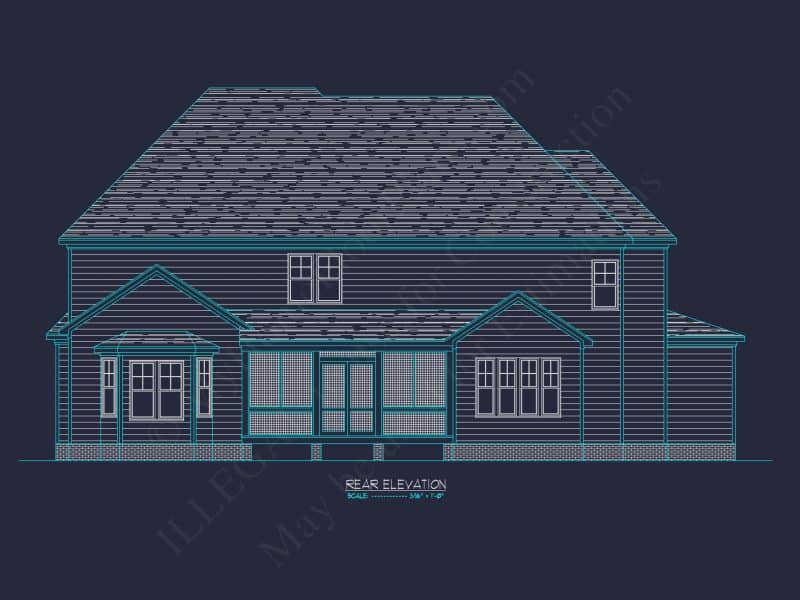 Luxury house Floor Plan with 2 Stories and CAD Designs