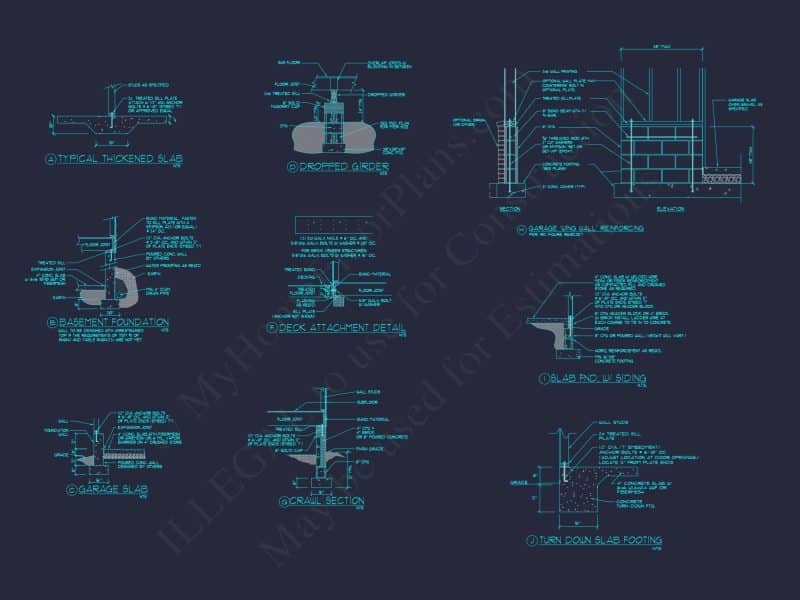 Luxury house Floor Plan with 4 Bedrooms, CAD Blueprint Designs