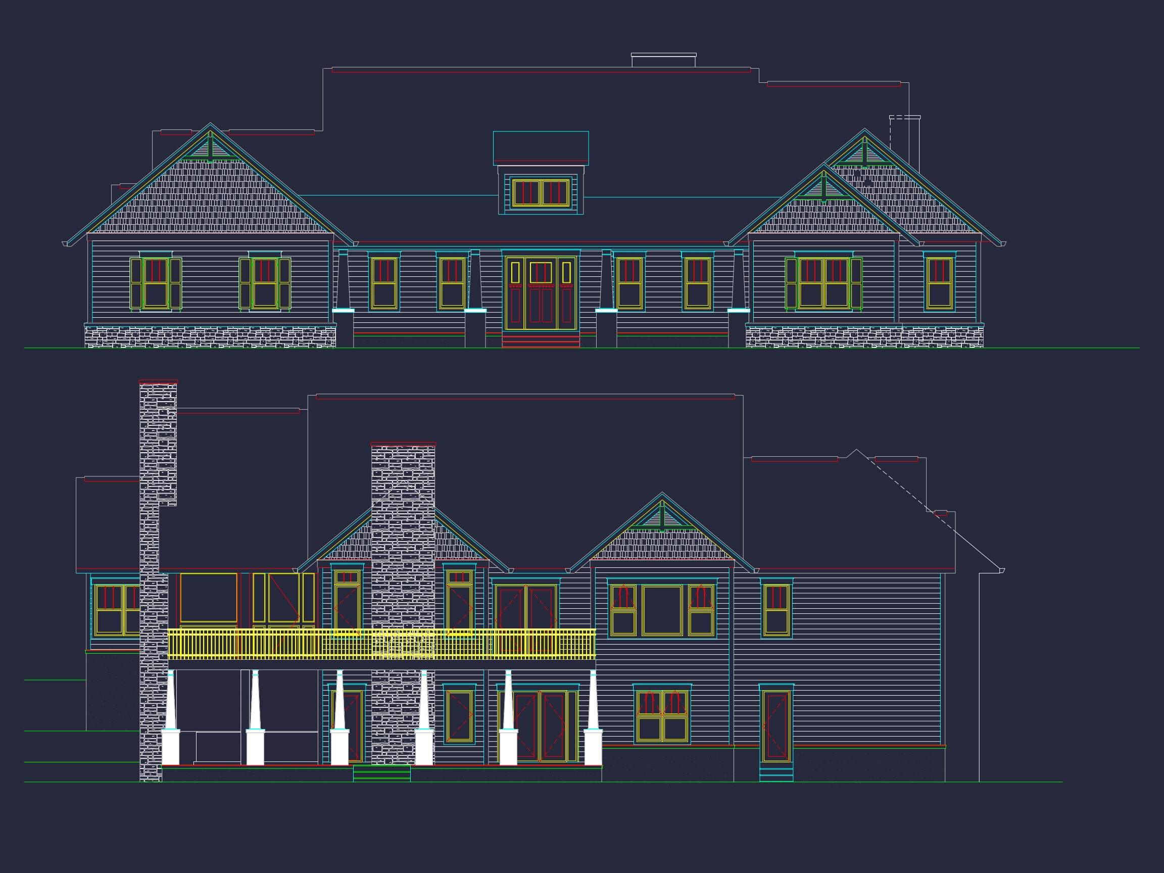 Luxury Home Floor Plan with 4 Bedrooms,CAD Blueprint Designs