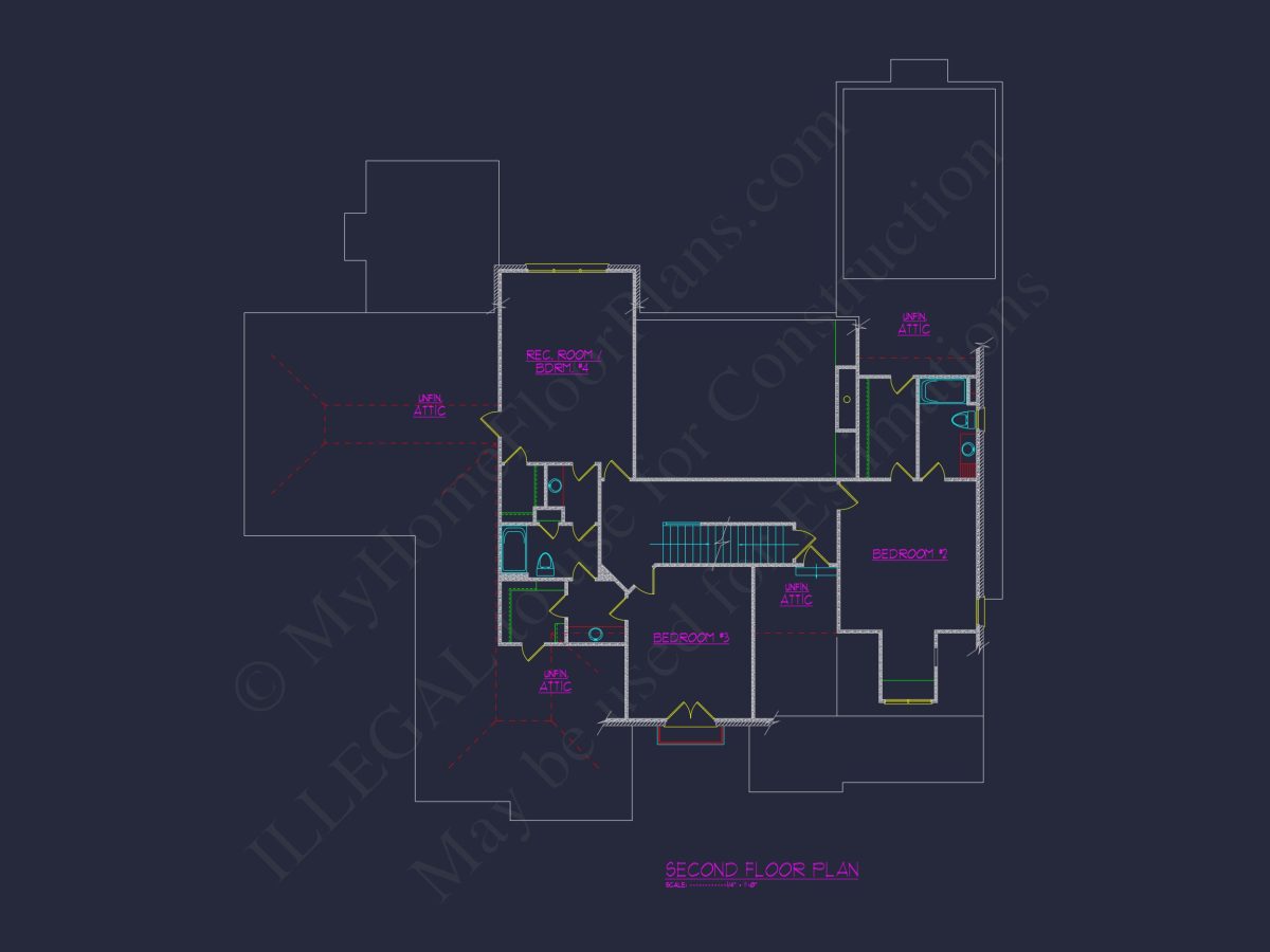Luxury house Floor Plan with 4 Beds, Blueprint & Designs