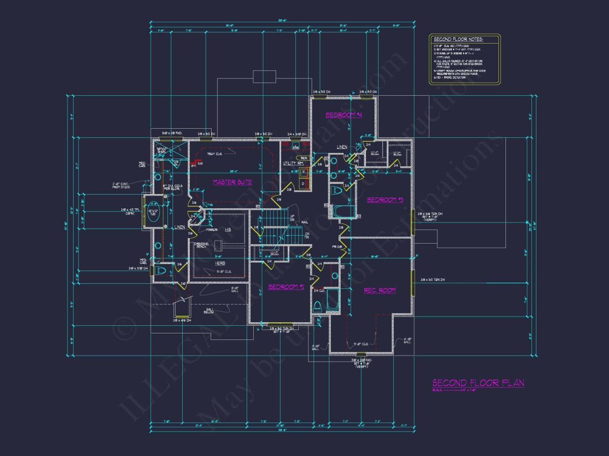 Luxury house Floor Plan with 5 Bedrooms and CAD Designs