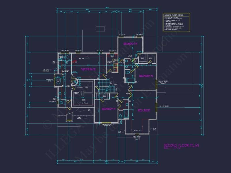 Luxury house Floor Plan with 5 Bedrooms and CAD Designs