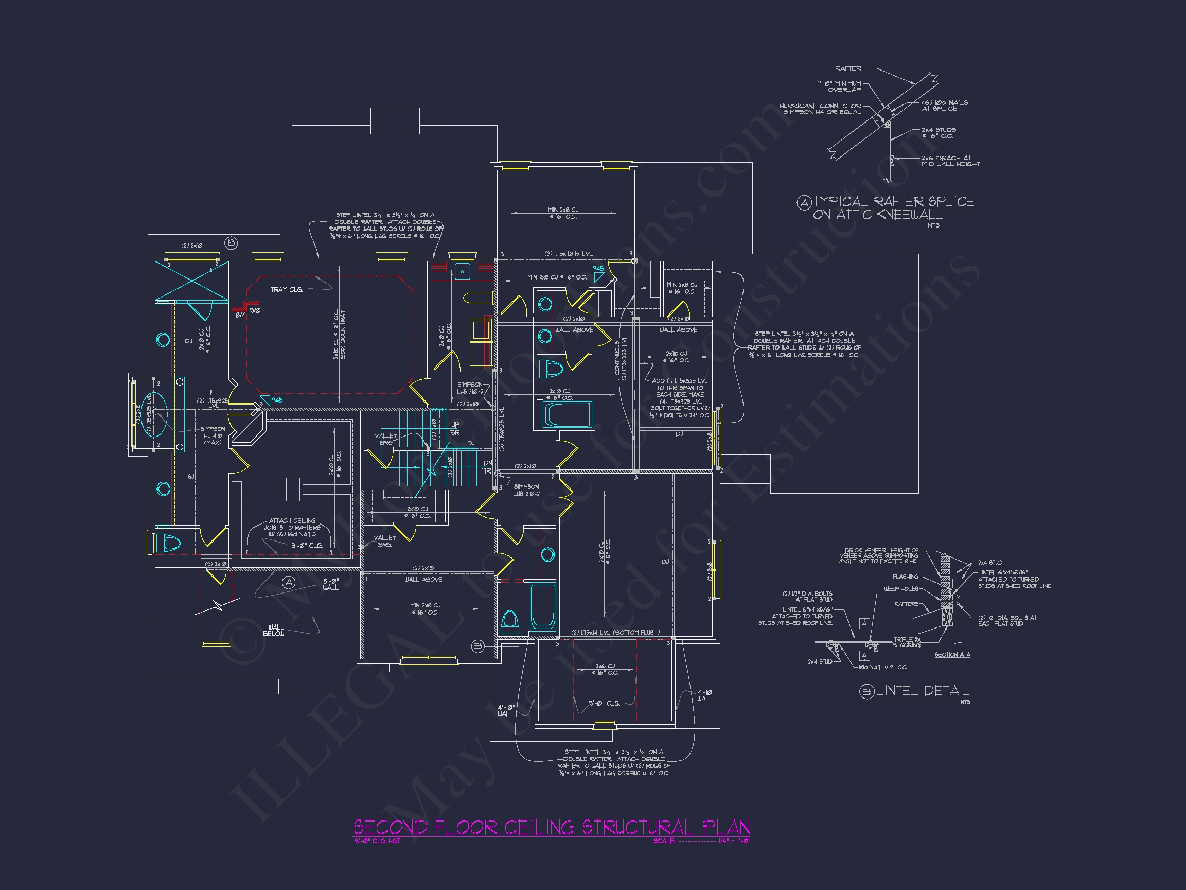 Luxury Home Floor Plan with 5 Bedrooms and CAD Designs