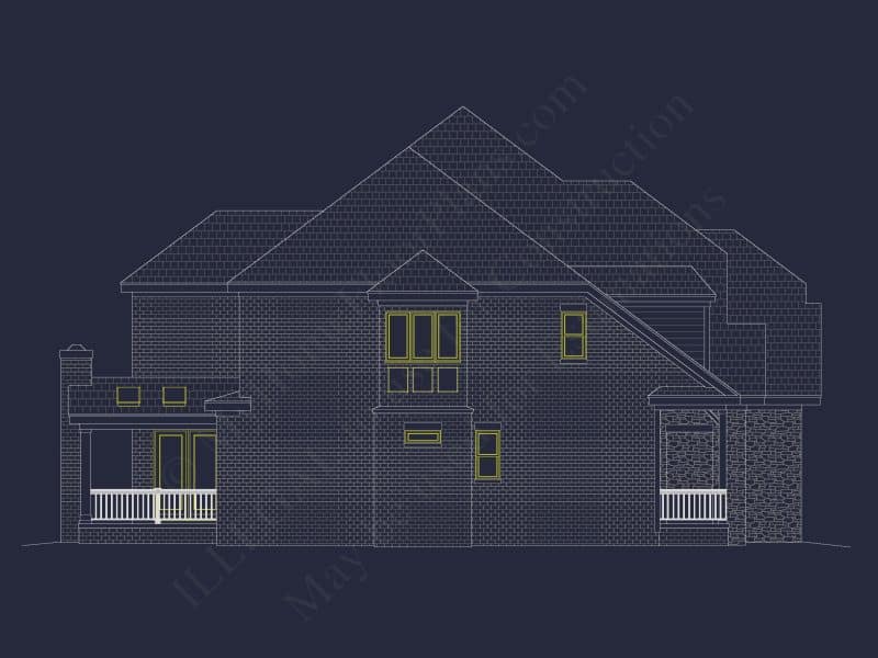 Luxury house Floor Plan with 5 Bedrooms and CAD Designs