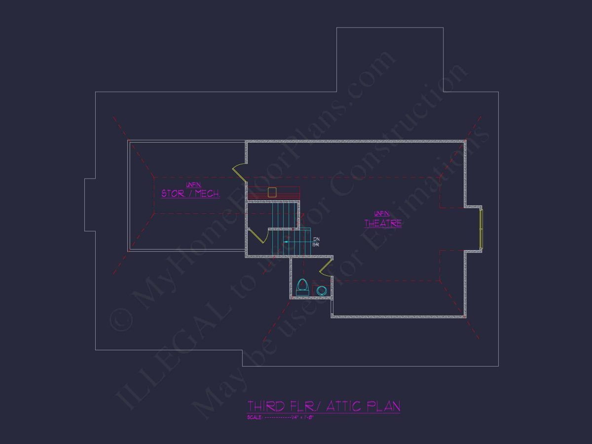 Luxury house Floor Plan with 5 Bedrooms and CAD Designs