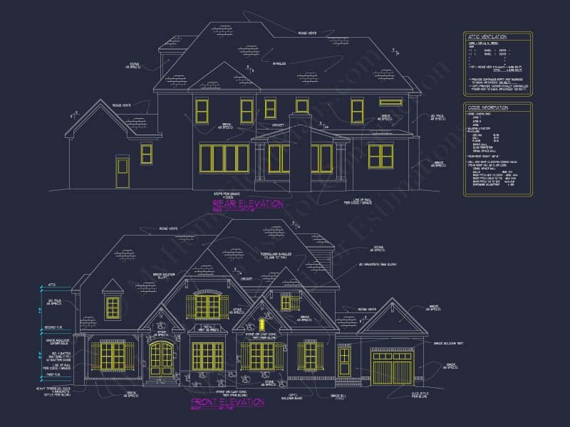 Luxury house Floor Plan with 5 Bedrooms and CAD Designs