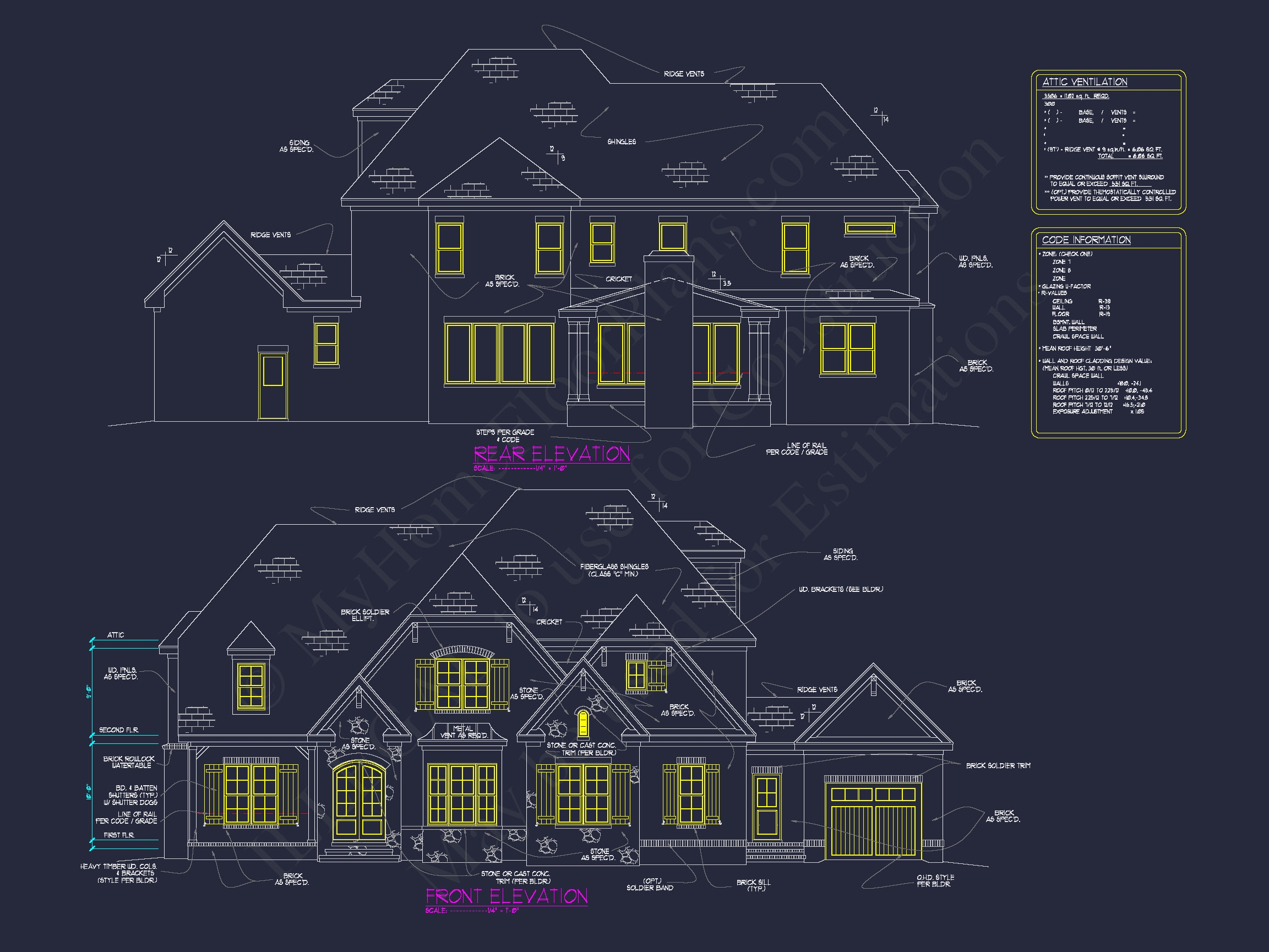 Luxury Home Floor Plan with 5 Bedrooms and CAD Designs