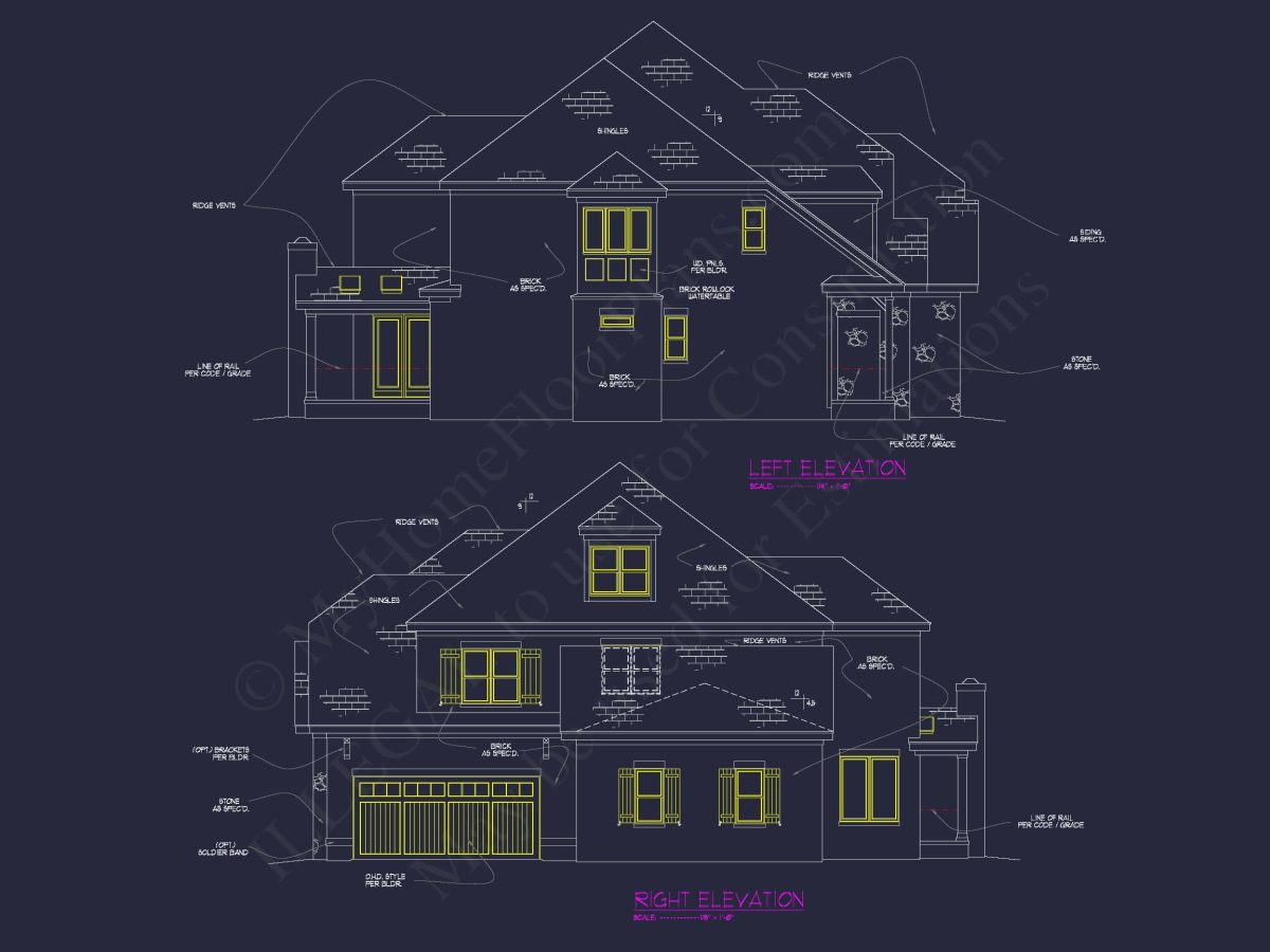 Luxury house Floor Plan with 5 Bedrooms and CAD Designs