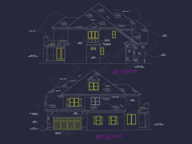 Luxury house Floor Plan with 5 Bedrooms and CAD Designs