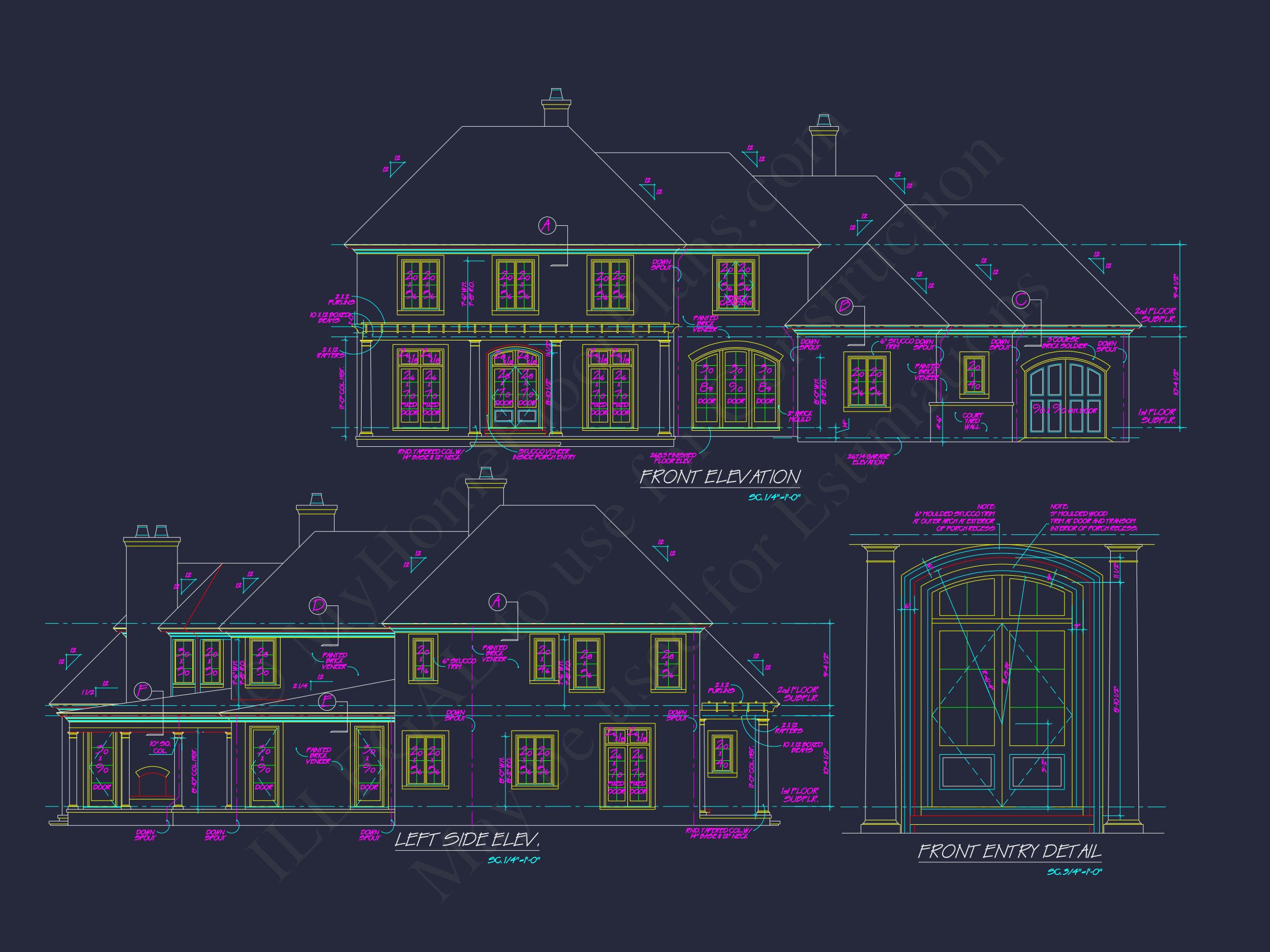 Luxury house Floor Plan with Blueprint Designs & Features