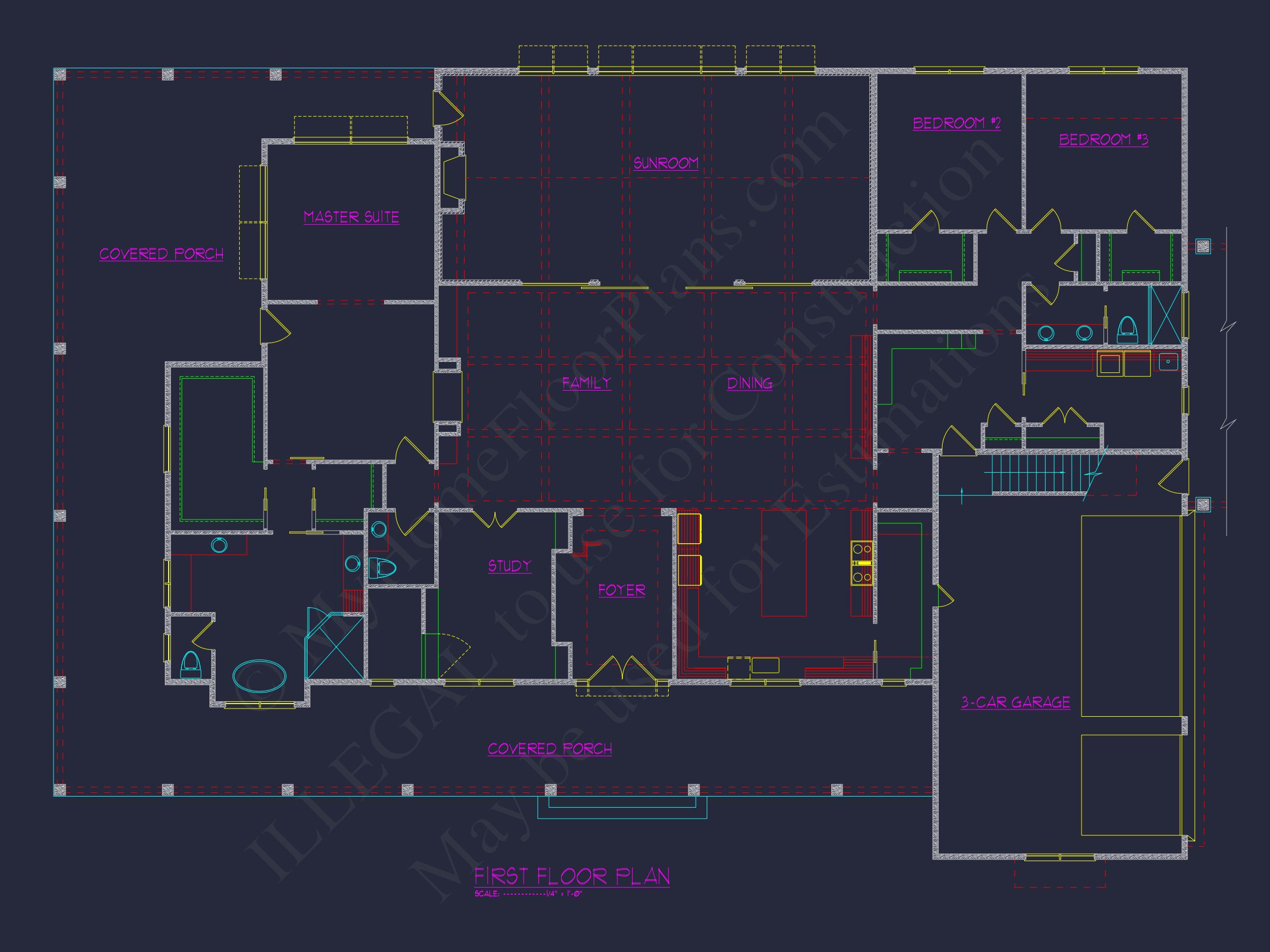 Picture of Luxury House Floor Plan with CAD Architecture & Designs