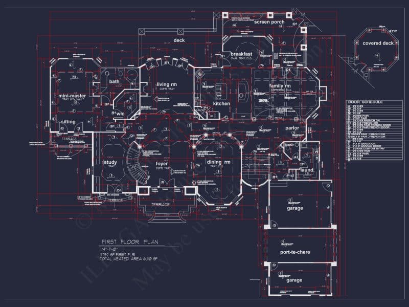 Luxury house Floor Plan with CAD Blueprints & Modern Design