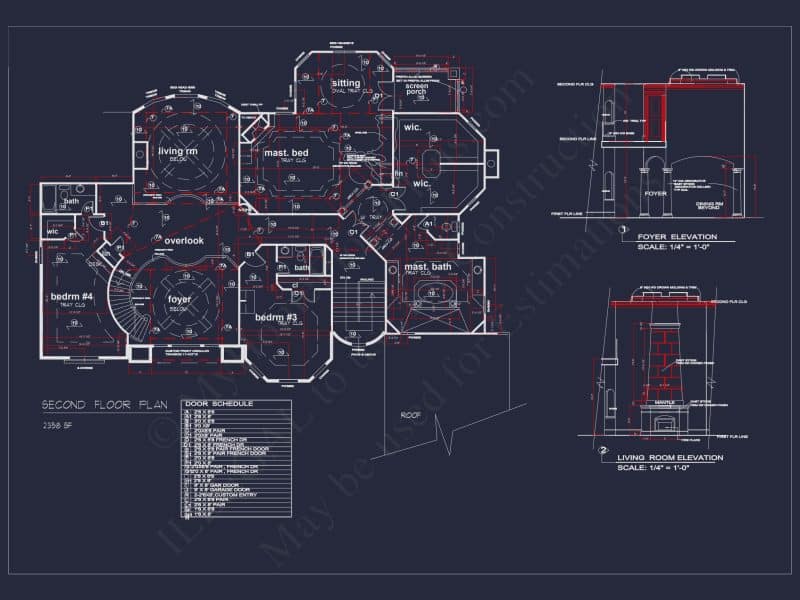 Luxury house Floor Plan with CAD Blueprints & Modern Design