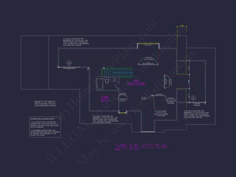 Luxury house Floor Plan with Detailed CAD Architecture Designs