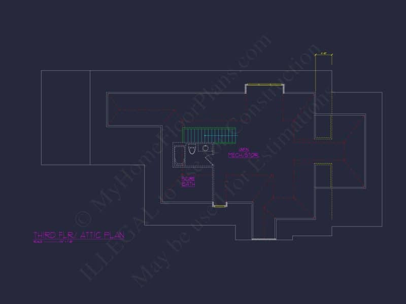 Luxury house Floor Plan with Detailed CAD Architecture Designs