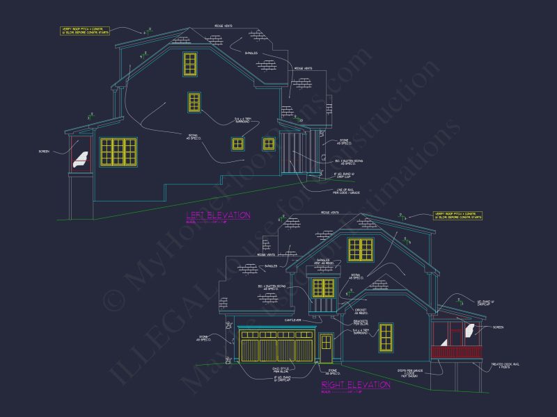Luxury house Floor Plan with Open Concept and 3-Car Garage