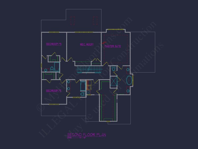 Luxury house Floor Plan with Open Concept and 3-Car Garage
