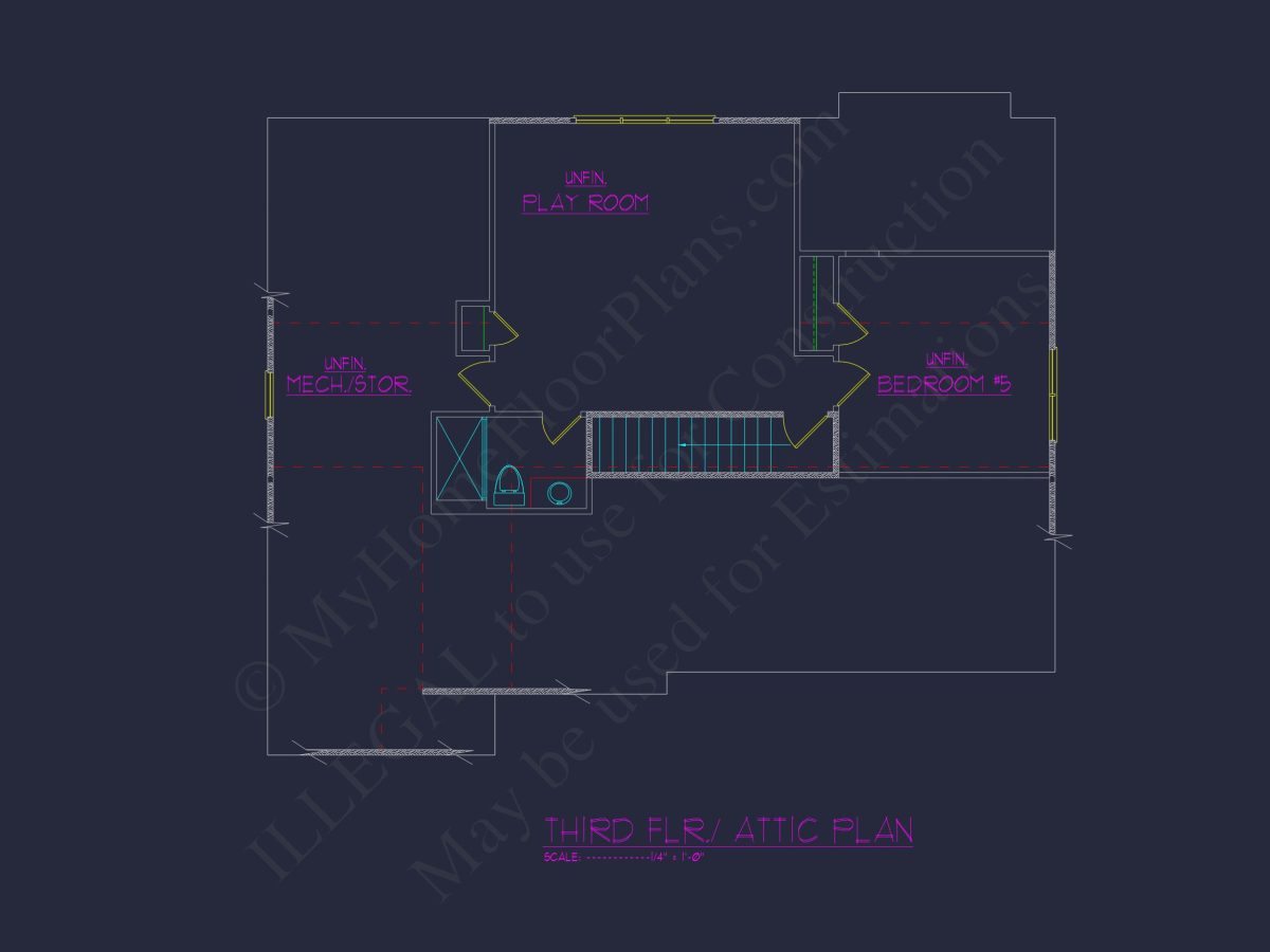 Luxury house Floor Plan with Open Concept and 3-Car Garage