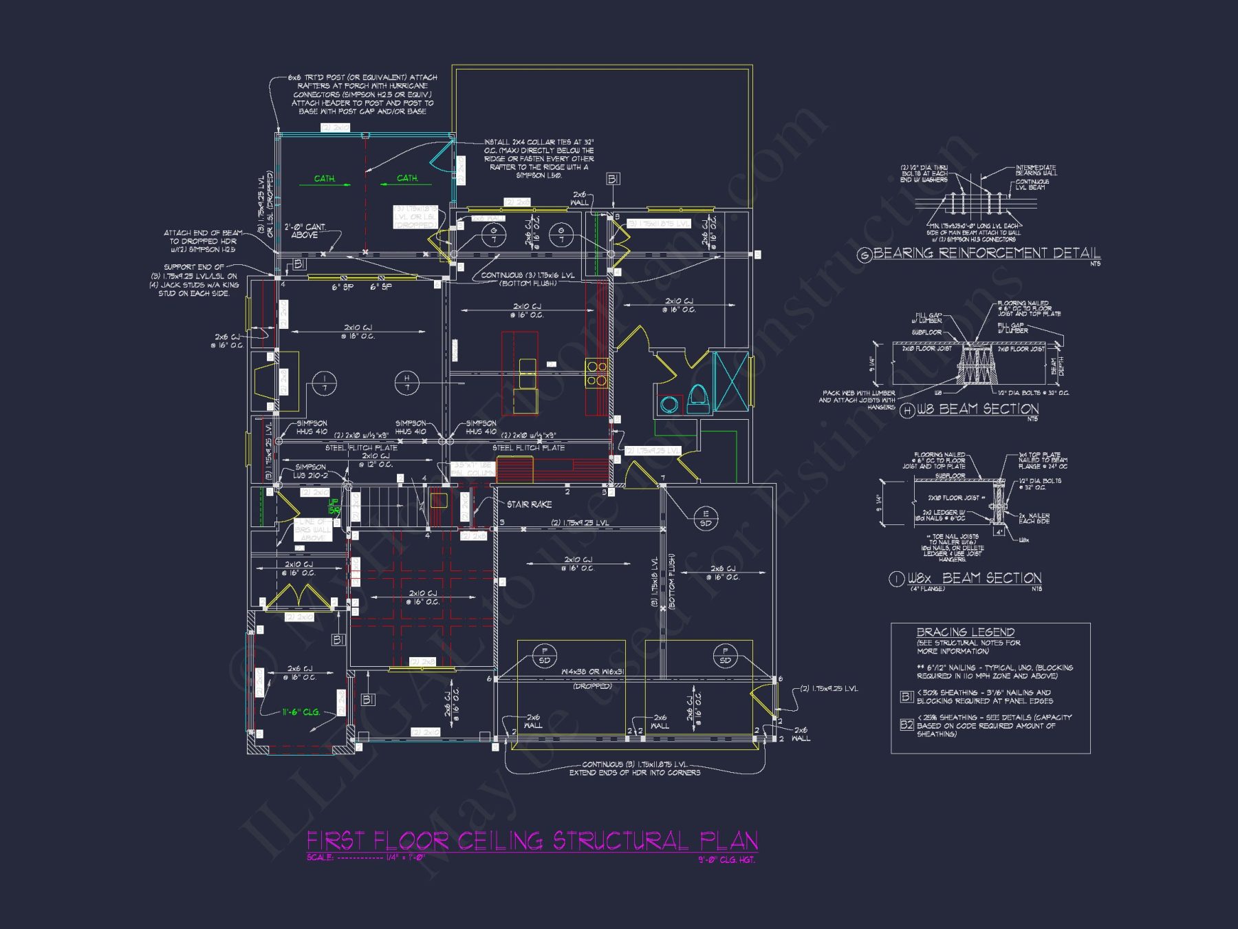 Luxury house Floor Plans with CAD & Blueprint Architecture Designs