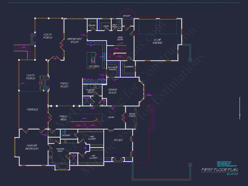 Luxury house Plan: 7782 Sq Ft, 5 Beds, 3 Story Blueprint