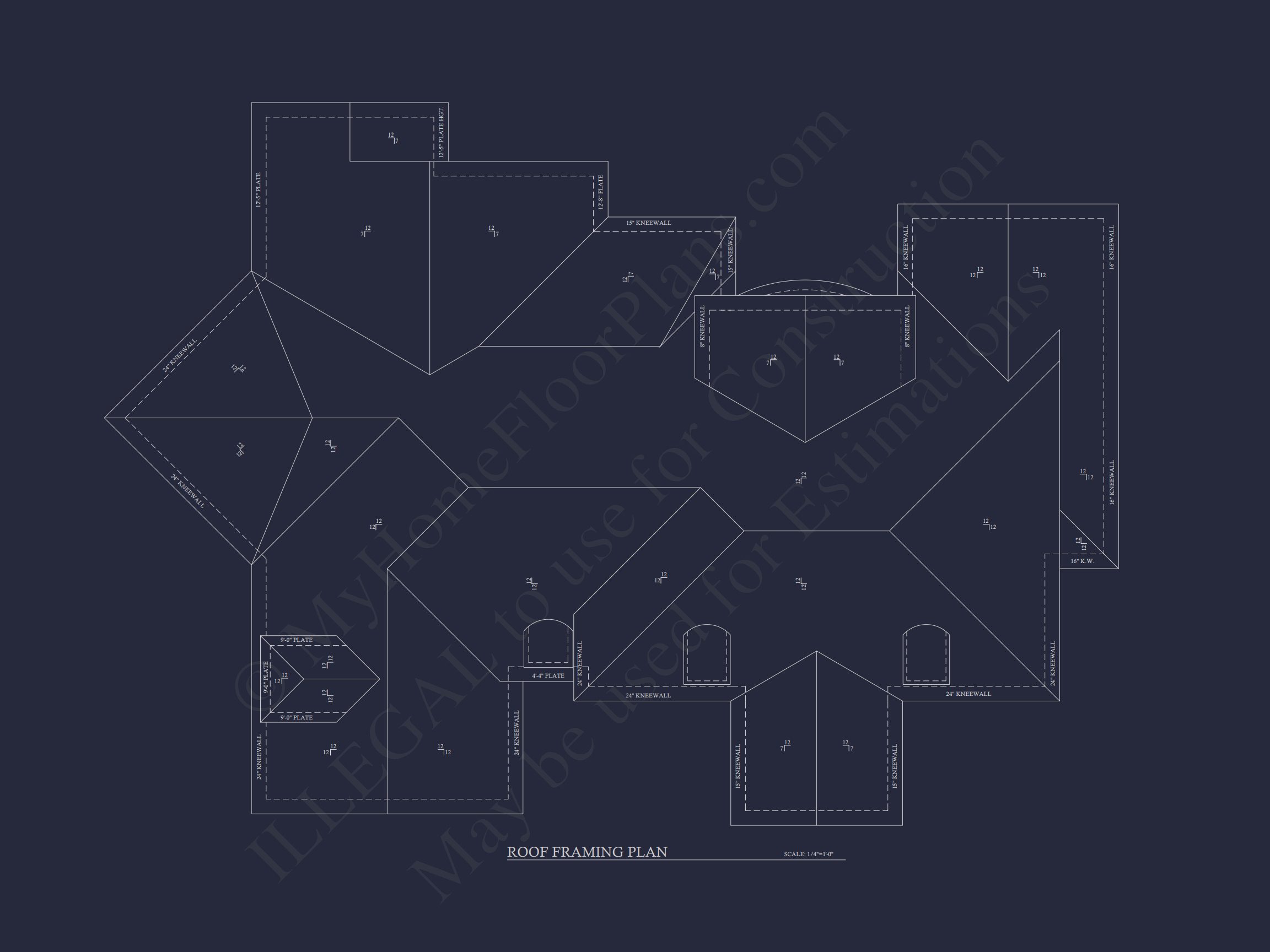 Luxury Home Plan: 8043 Sq Ft,4 Beds,4 Baths,3-Car Garage