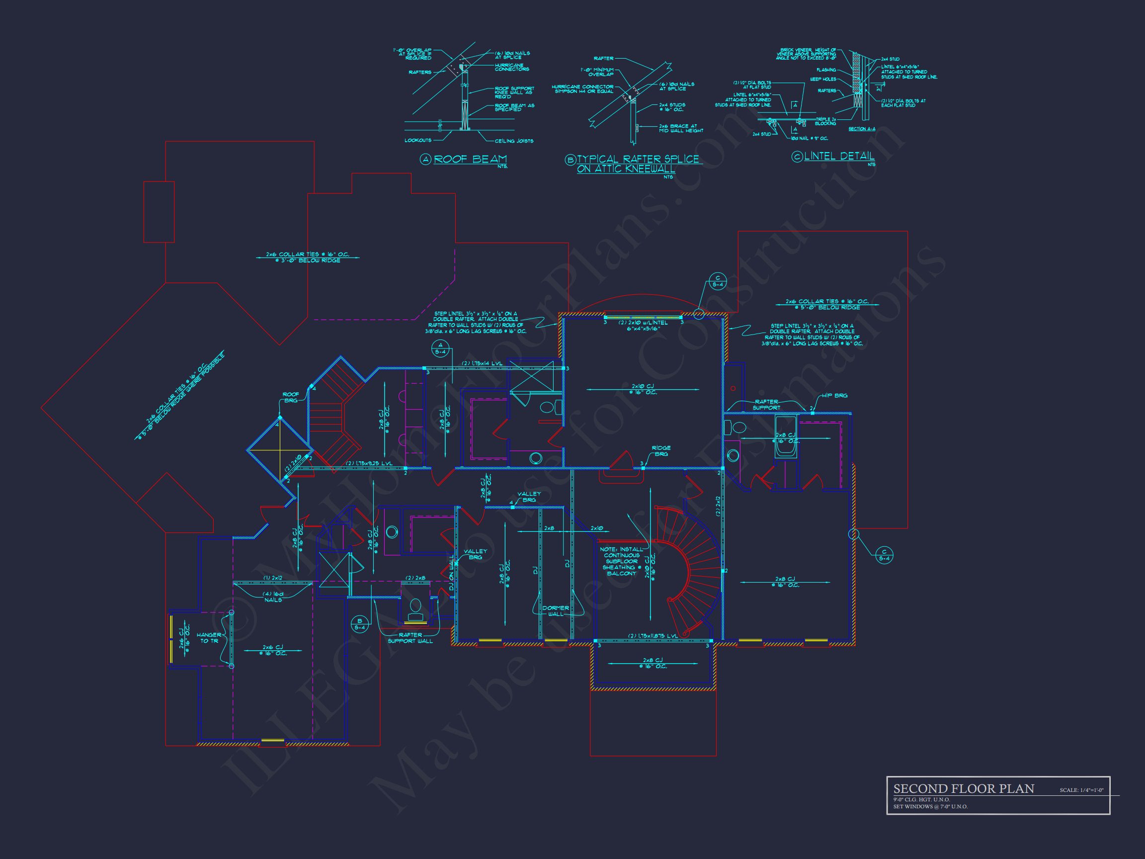 Luxury Home Plan: 8043 Sq Ft,4 Beds,4 Baths,3-Car Garage