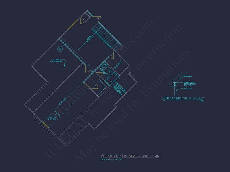 Luxury house Plan: CAD Architecture Floor Design with 5 Beds