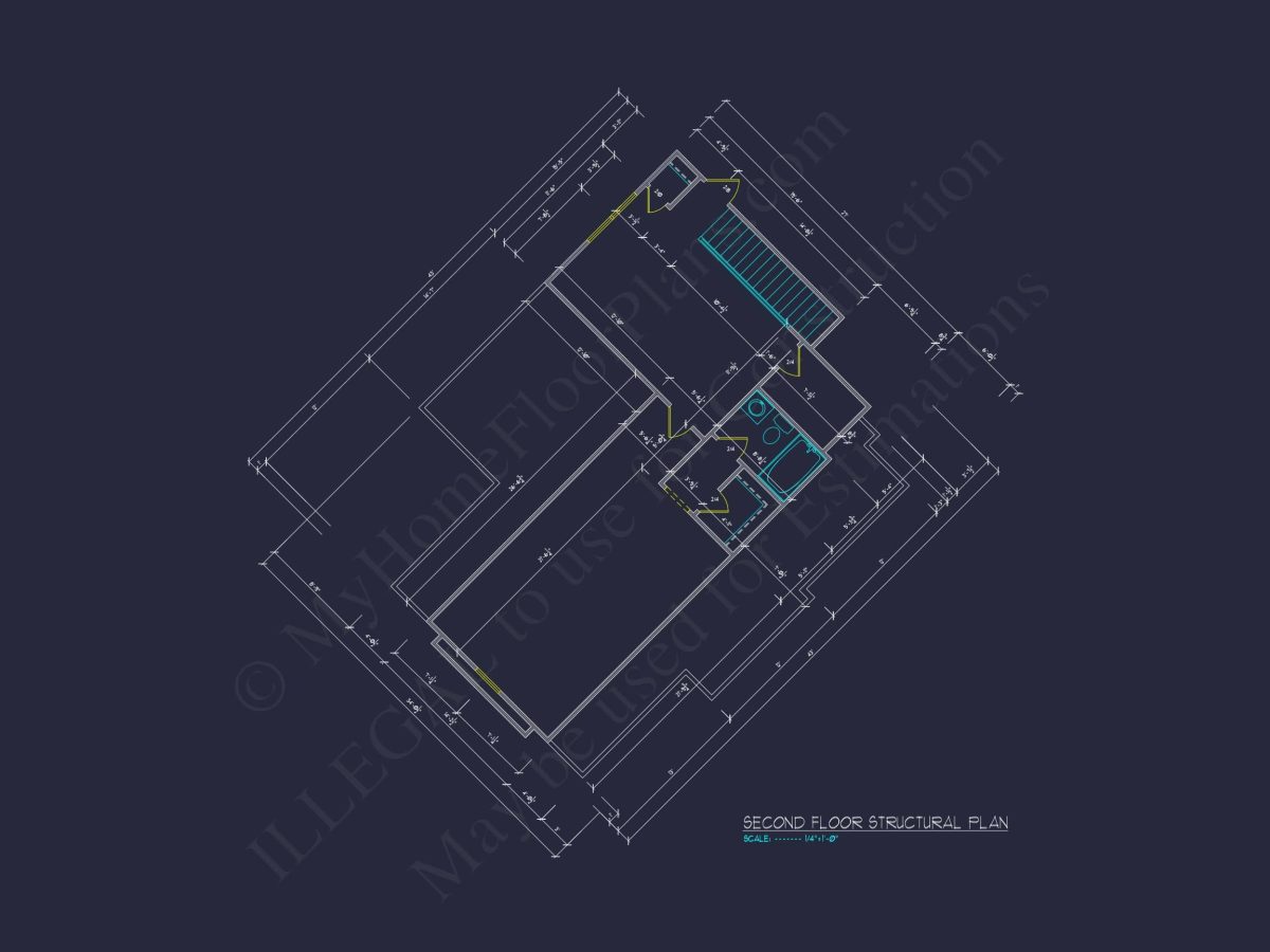 Luxury house Plan: CAD Architecture Floor Design with 5 Beds