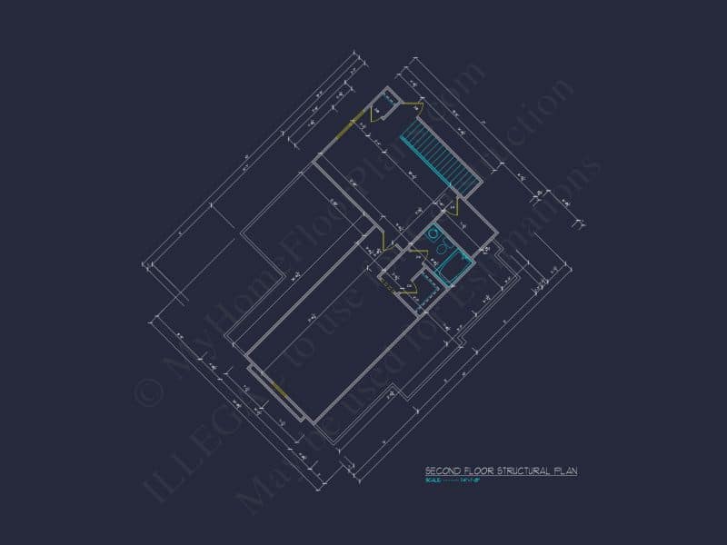 Luxury house Plan: CAD Architecture Floor Design with 5 Beds