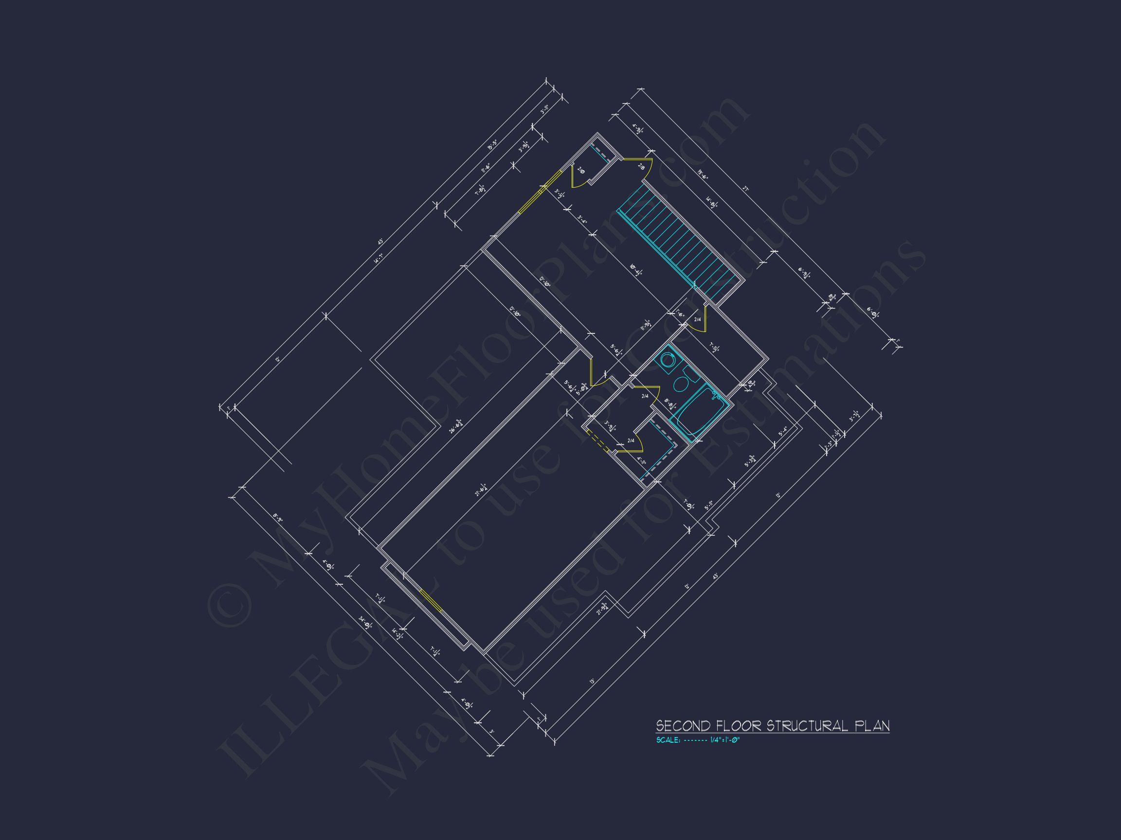 Luxury house Plan: CAD Architecture Floor Design with 5 Beds