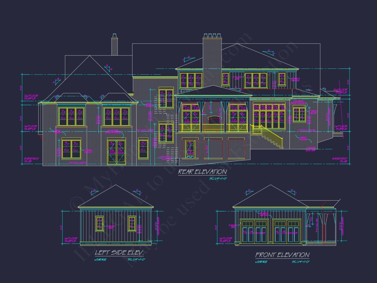 Luxury house Plan: Detailed Floor Blueprint with CAD Designs