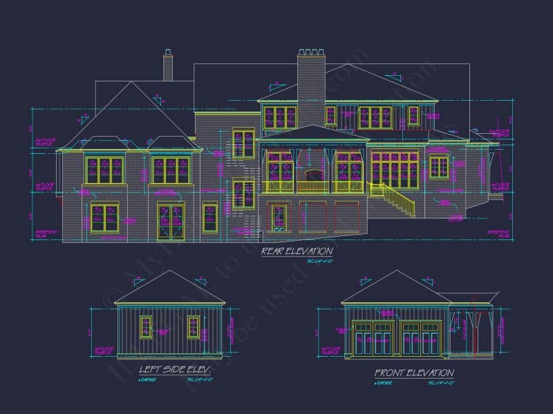 Luxury house Plan: Detailed Floor Blueprint with CAD Designs