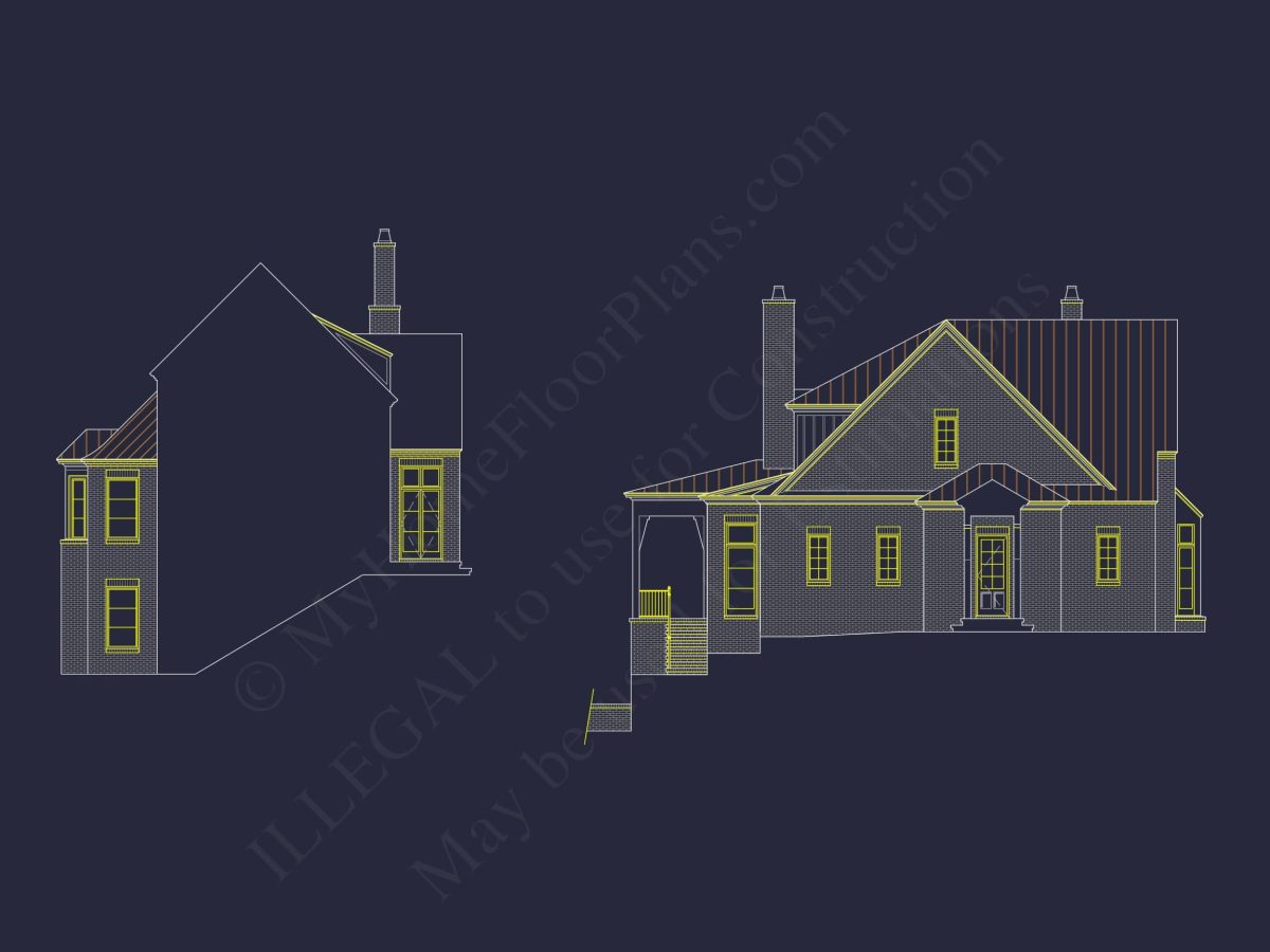 Luxury house Plan: Detailed Floor Blueprint with CAD Designs