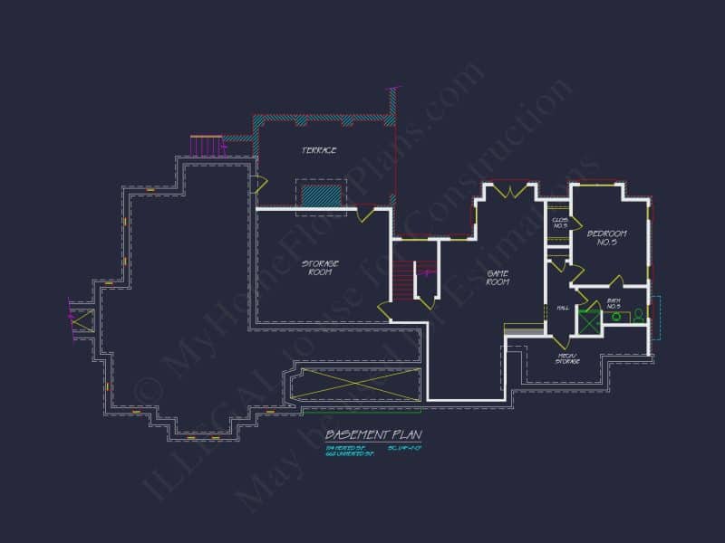 Luxury house Plan: Detailed Floor Blueprint with CAD Designs