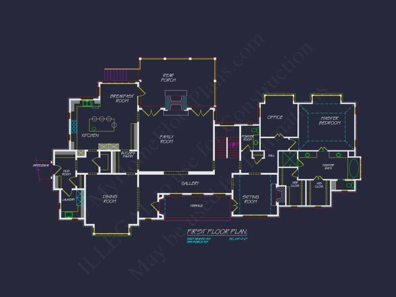 Luxury house Plan: Detailed Floor Blueprint with CAD Designs