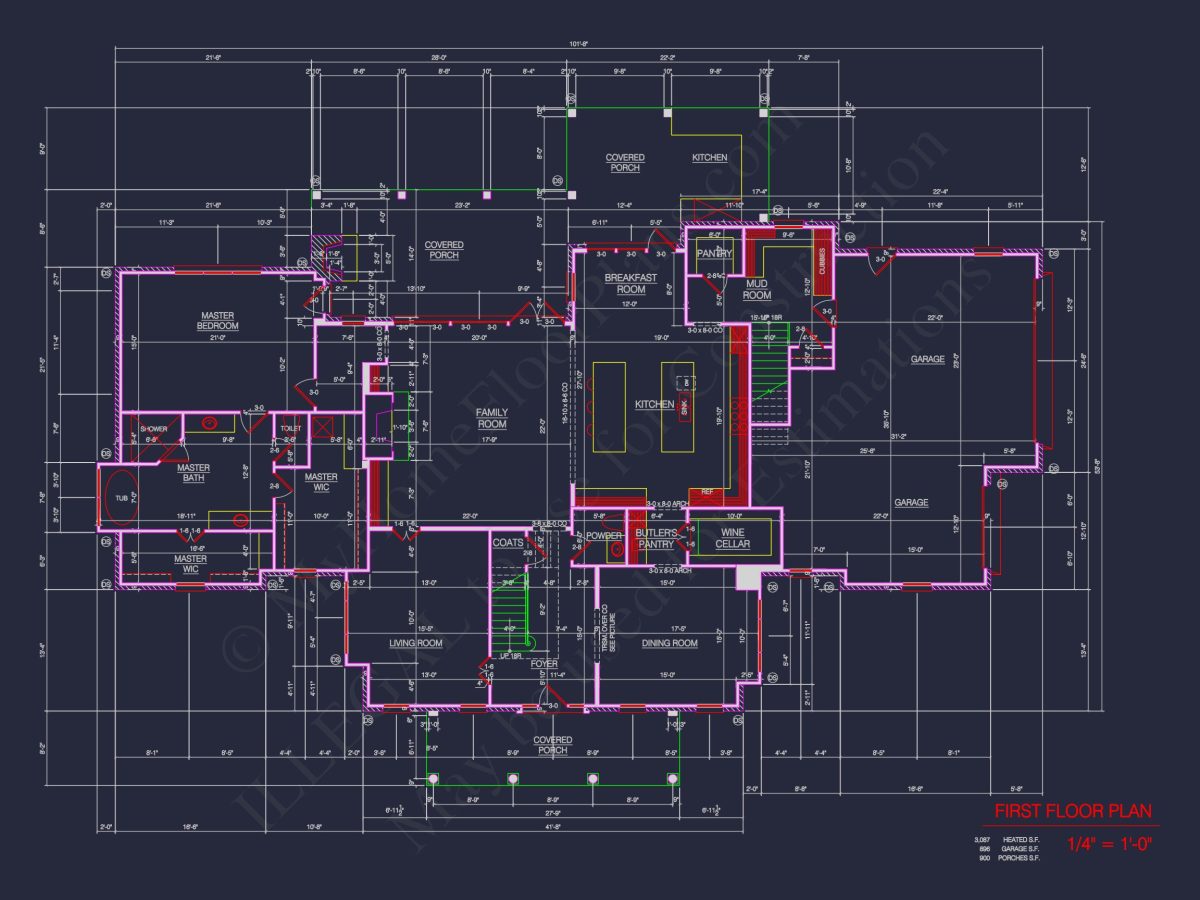 Luxury house Plan with 2 Floors, 4 Bedrooms, and CAD Designs