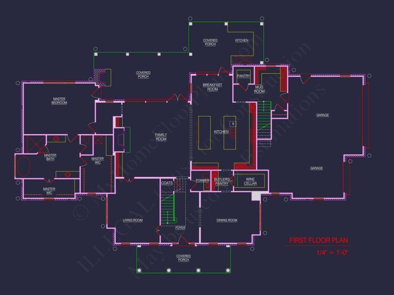 Luxury house Plan with 2 Floors, 4 Bedrooms, and CAD Designs